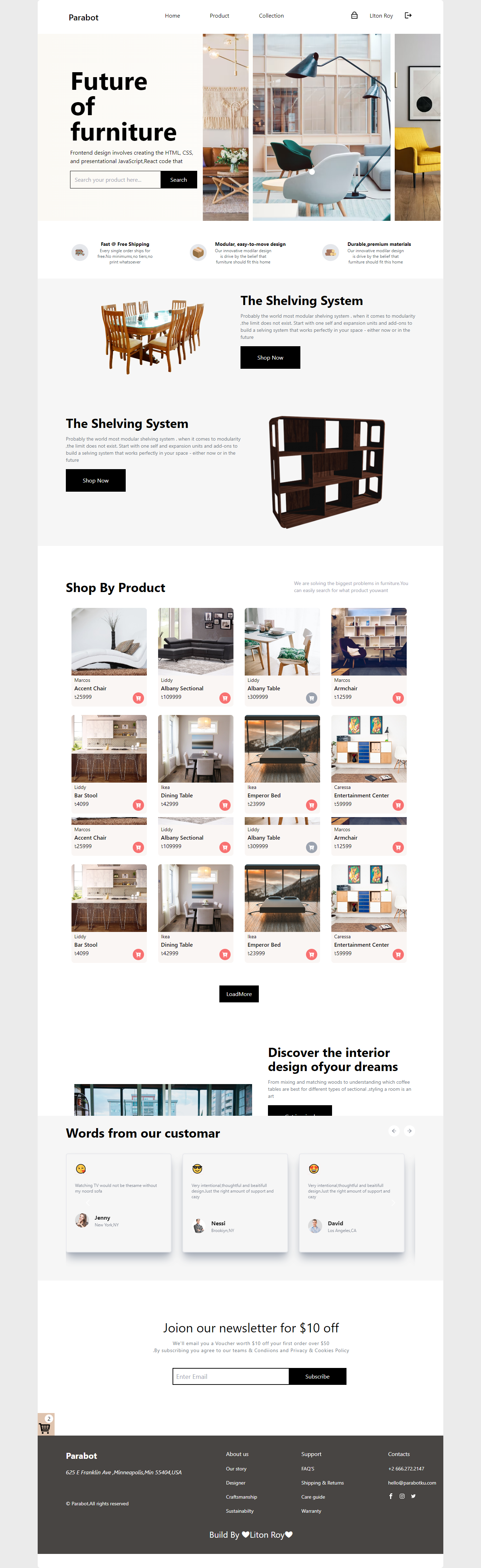Furniture E-commerce Website