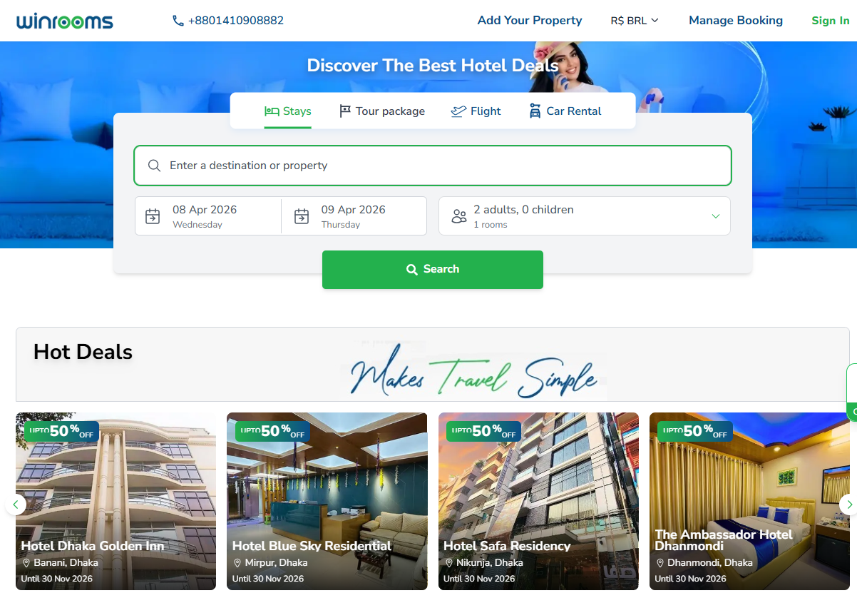 WinRooms Hotel Booking Platform